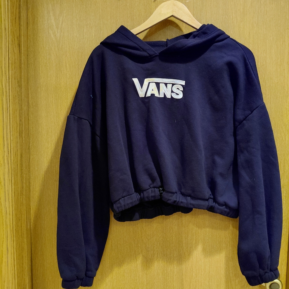 Vans Black Cropped Hoodie